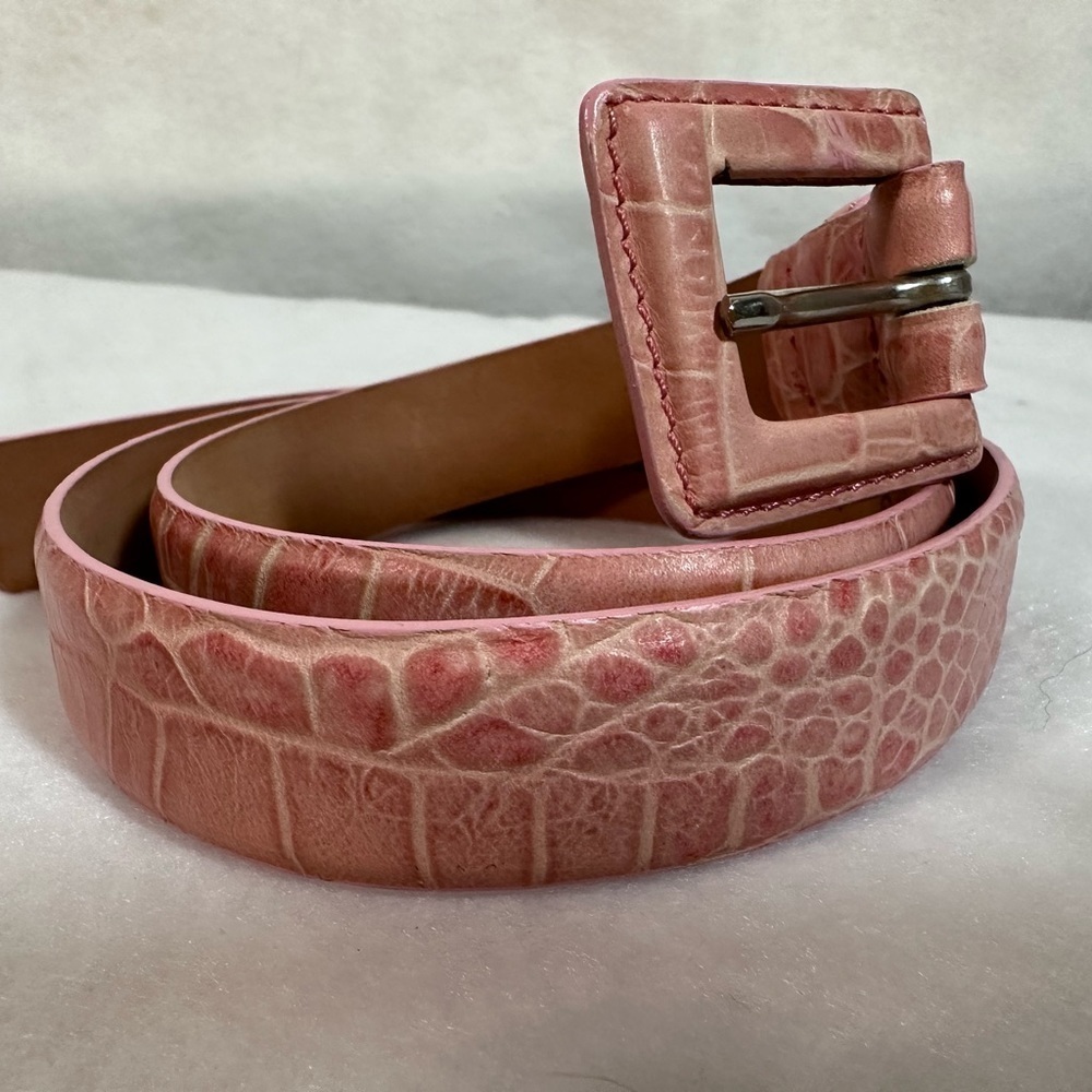 Tanner Made in Italy Pink Leather Belt